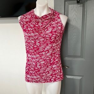 Worthington pink tunic top blouse medium M